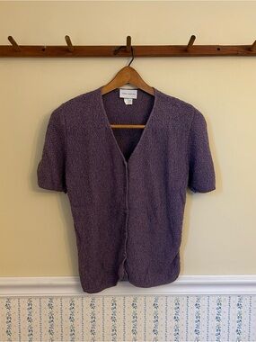 VINTAGE Sarah Arizona Short Sleeve Cardigan Sweater